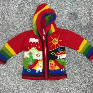 UNIQUE TARKA FUN SWEATER INFANT Peruvian Children's Wool Sweater